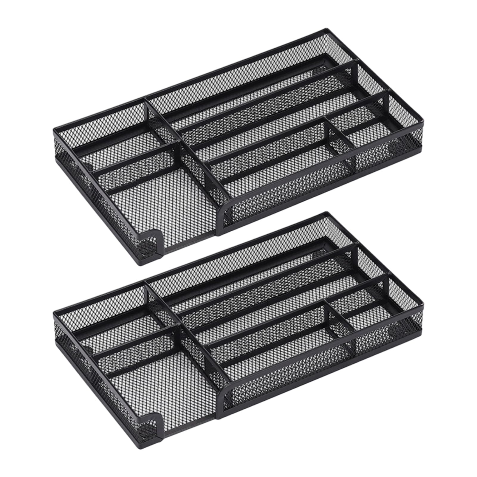 Msioytog Sturdy Metal Drawer Organizers Tray Desktop Storage Container for Pens Files Paper Clip Metal Supply Organizers