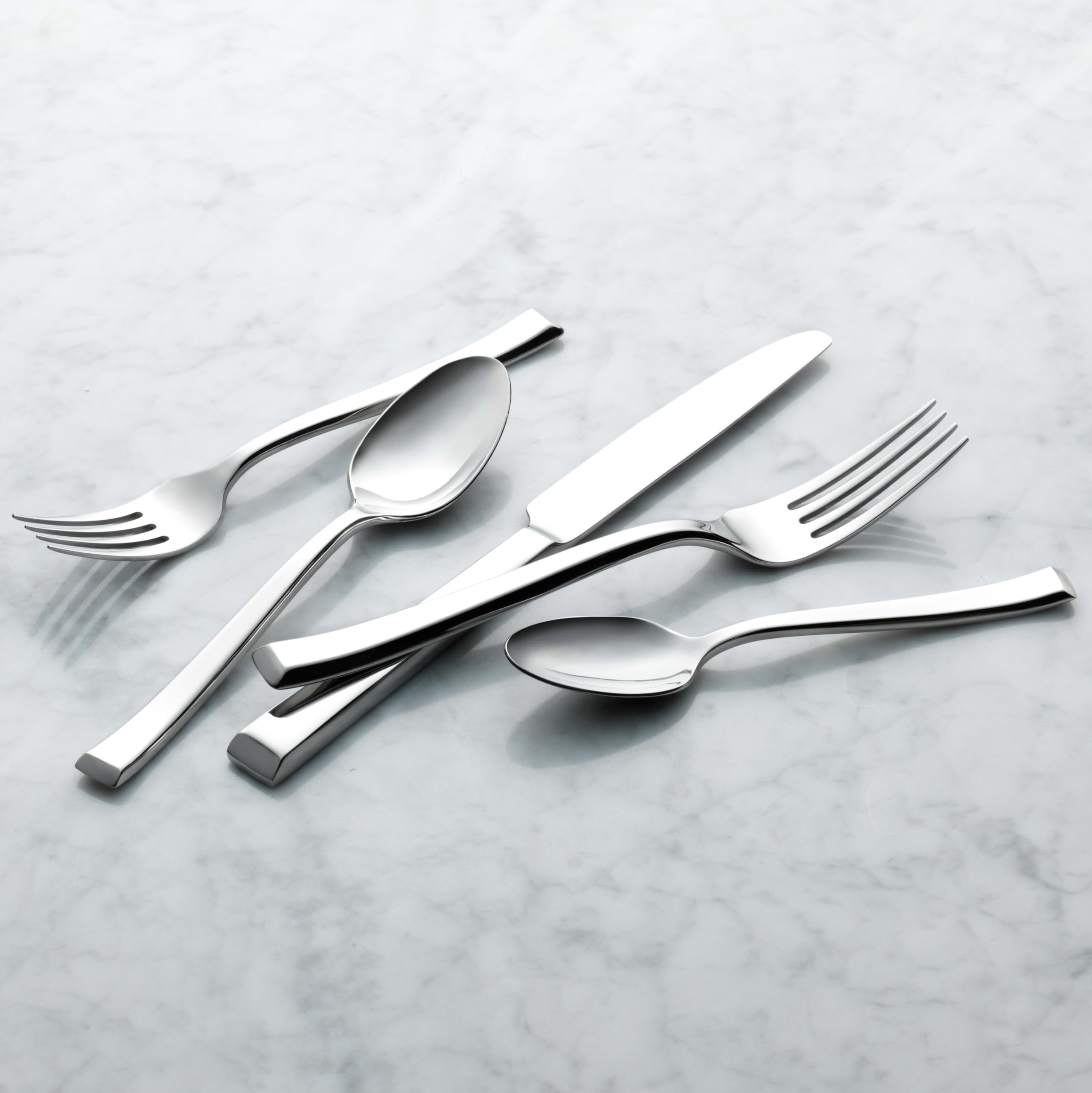 Reserve by Libbey 947 5921 Santorini Mirror Dinner Knife, 18/10 Stainless Steel, Set of 12