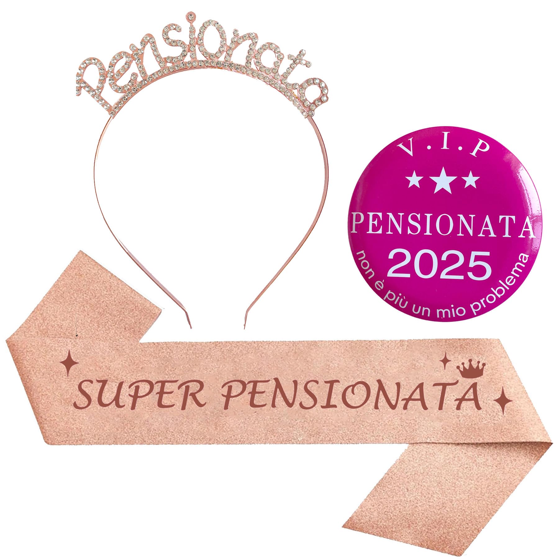Kit Festa Pensione Donna - Gilet, Fascia E Spilla Decorativa Per Pensionata 2024 - Foto 10