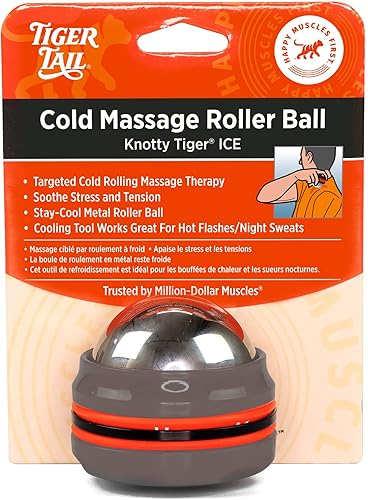 Miniatura 3 de Tiger Tail Knotty Tiger ICE - Bola de masaje de rodillo frío  Herramienta de terapia de frío para cuello, espalda, piernas, brazos, hombros,