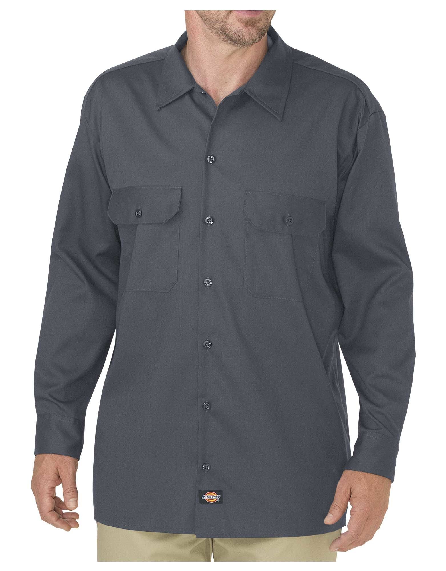 Dickies Mens Long Sleeve Flex Twill Work Shirt