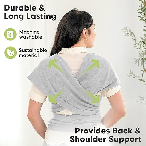 Miniatura 13 de KeaBabies Portabebés - Portabebés todo en 1 original para recién nacidos a niños pequeños, fácil de llevar, pegado manos libres, ligero, Laberinto