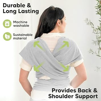 KeaBabies Baby Wrap Carrier and Diaper Bag Backpack - All in 1 Original Breathable Baby Wrap, Lightweight, Hands Free Carrier - Waterproof Multi Function Travel Bag