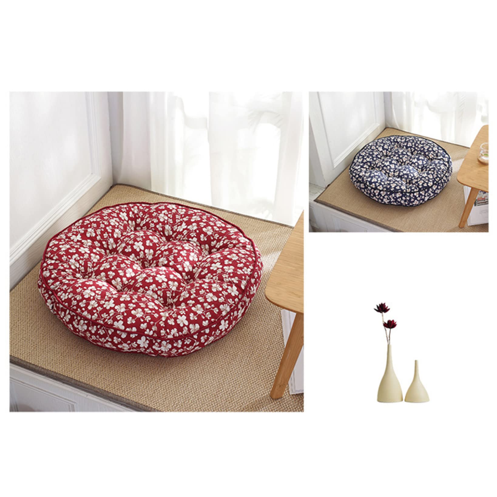 Amazon.co.jp: クッション 座布団 58*58cm*2 チェアパッド ラウンド