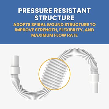 R211256 Flexible Vacuum Hose Fits forHose Replacement Leaf Traps,3 Ft Garden Hose for Leaf Traps Pool & Spa Safety Equipment Models 179,179C,180,186