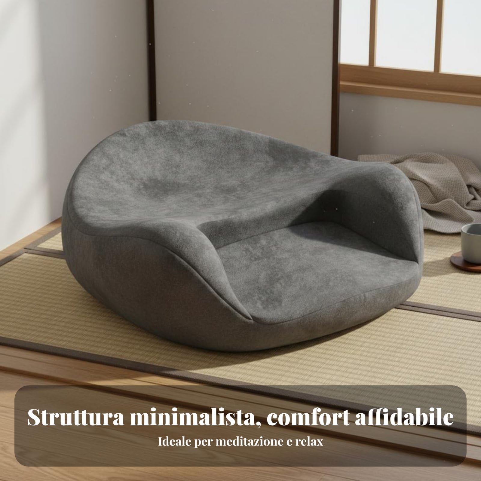 Baoblaze Cuscino Meditativo in Memory Foam con Copertura in Tessuto Traspirante Morbido per Stretching Preghiera E Cerimonia Del Tè Adatto per Soggiorno