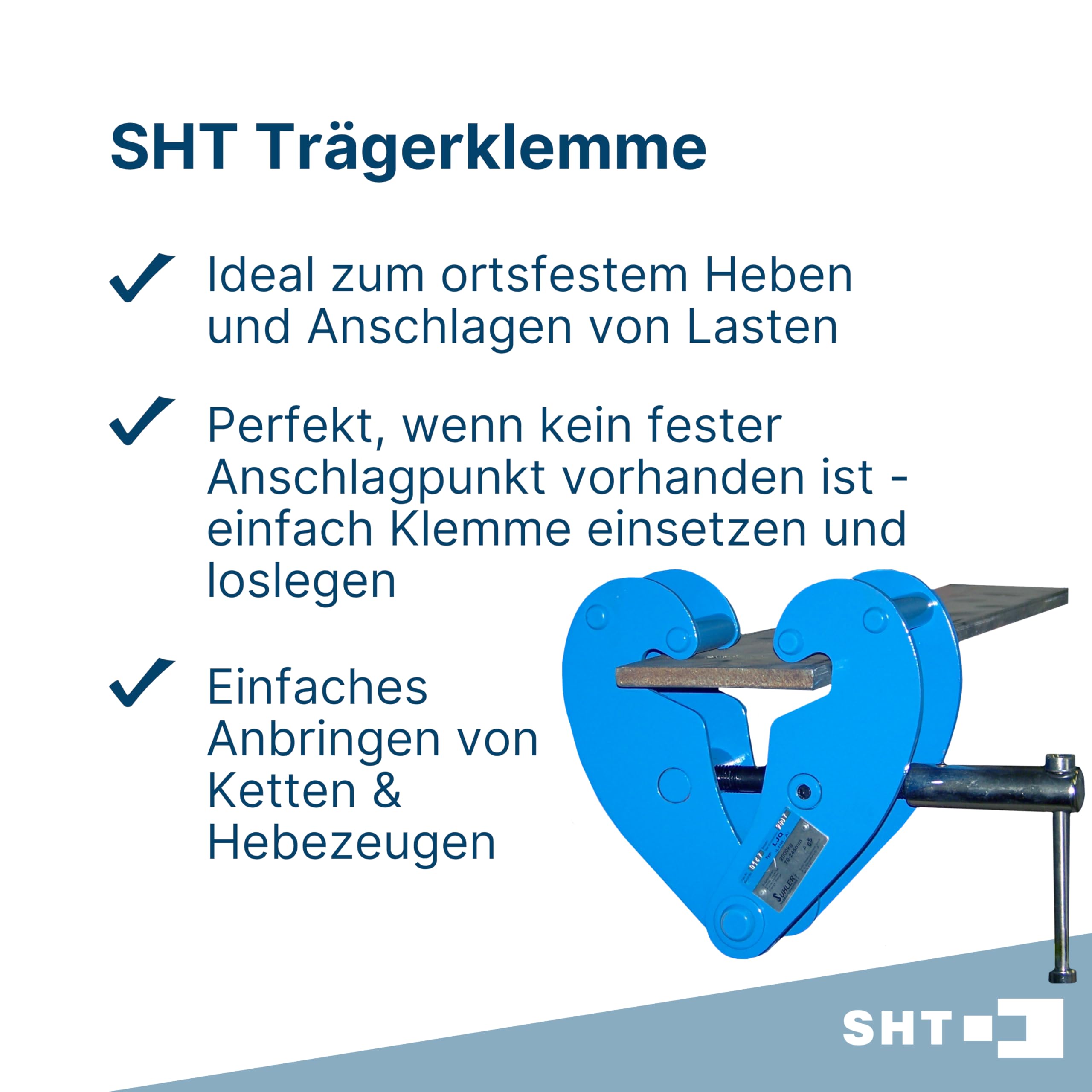 SHT Trägerklemme 5000kg / 5t, Tragfähigkeit:5000 kg