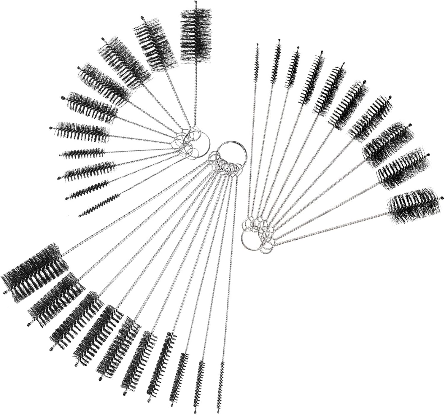 30 Pieces Cleaning Brushes 4 Inch, 6 Inch, 8 Inch Nylon
