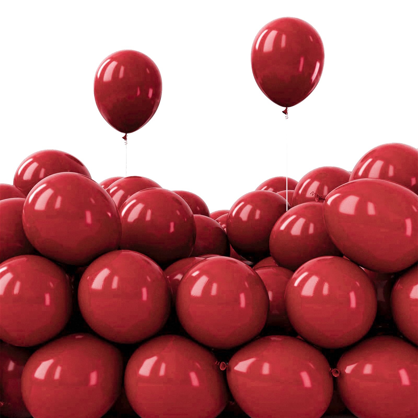 Burgundy Balloons 50pcs 5 Inch Small Dark Chestnut Red Maroon Balloons for Graduation Wedding Thanksgiving Birthday Bachelorette Citizenship Strawberry Theme Party Decorations Red-Y62