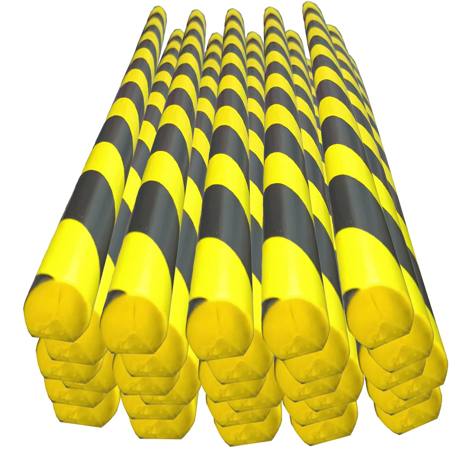 39 Pollici Black Yellow Foam Corner Guards, High Vis Self Adhesive L Shaped Bumpers per la Protezione del Bordo della Scala della Parete, Morbido Poliuretano Peel Stick Garage Strisce di Sicurezza 10