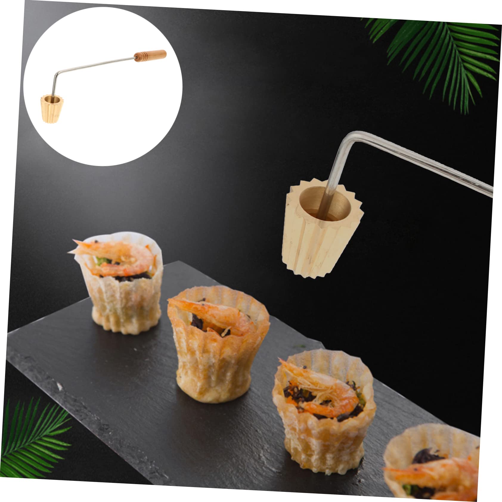 UKCOCO Mini Moule à Pâtisserie Malaisien en Cuivre Beige, Facile à Démouler Nettoyer, Cuisine Salle de Cuisson