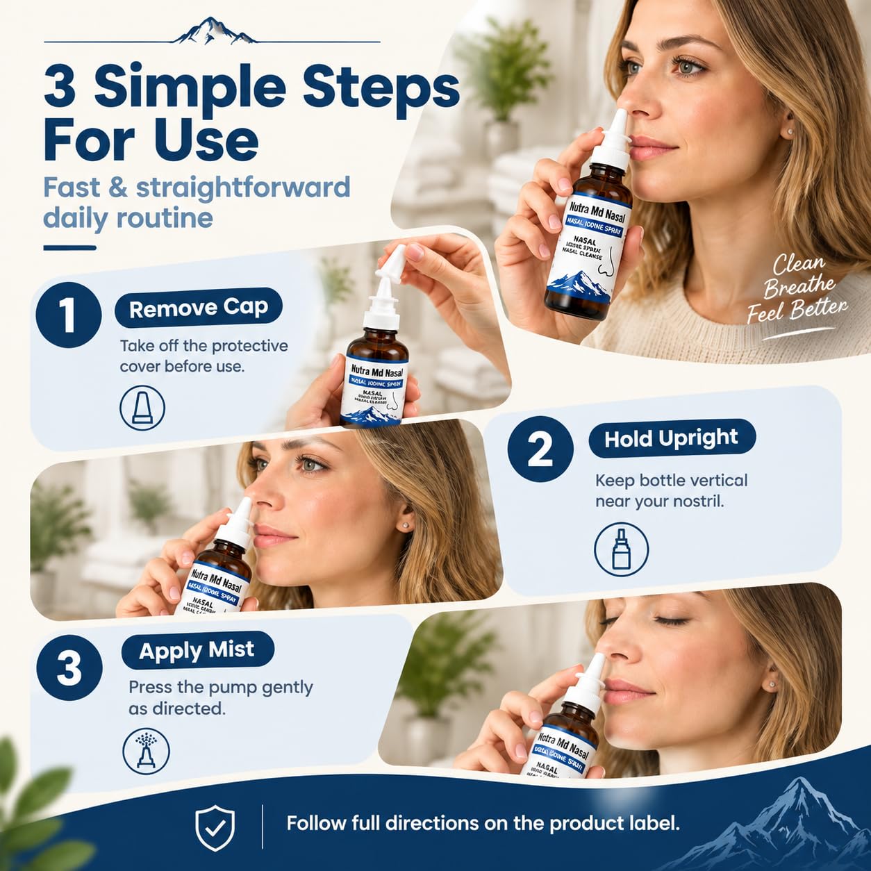 1PCSNutra Md Nasal Iodine Spray,Nutramd Iodine Nasal Spray,Daily Gentle Nasal Cleanse Mist,Natural Mineral Blend Fine Mist Sprayer,Over 150 Sprays,Nasal Cleansing Wash (2 fl oz, 1 Count) — Amazon image 7