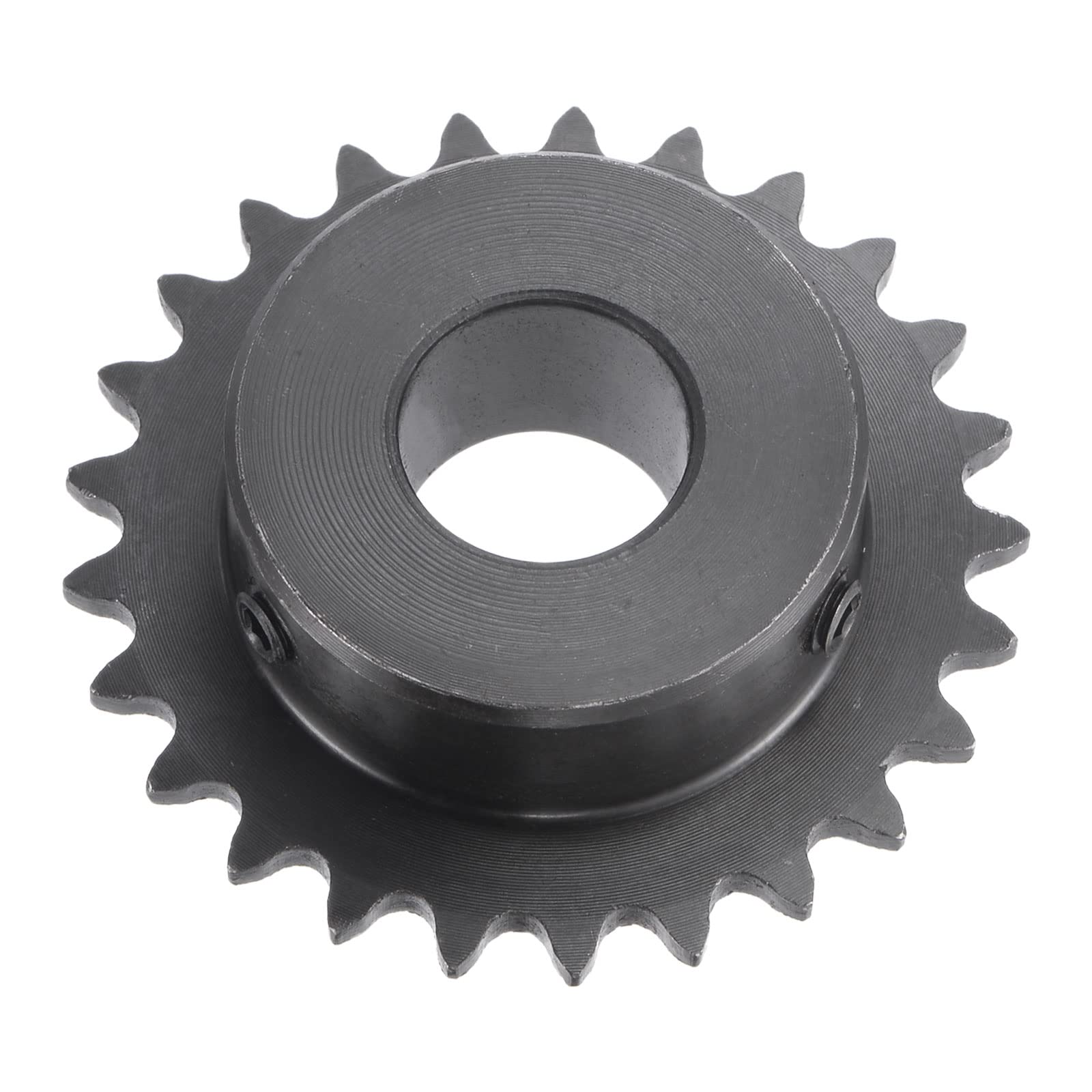 uxcell 25 Tooth Roller Sprocket B Type, #25 Chain, Single Strand 1/4" Pitch, 8mm Bore Black Oxide C45 Carbon Steel with Set Screws for ISO 04C — Amazon image 9