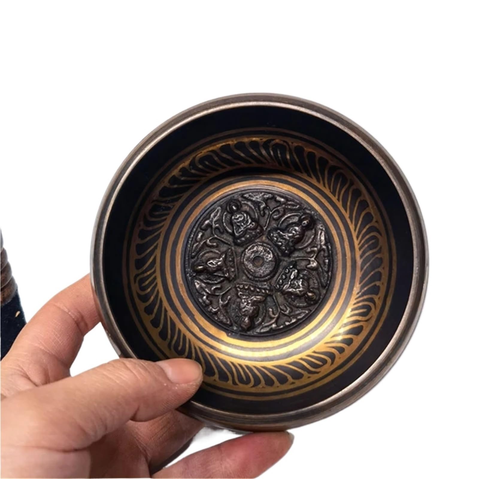 Klangschale Klangschale 12 cm Kupfer Buddha Klang Achtsamkeit Ornamente