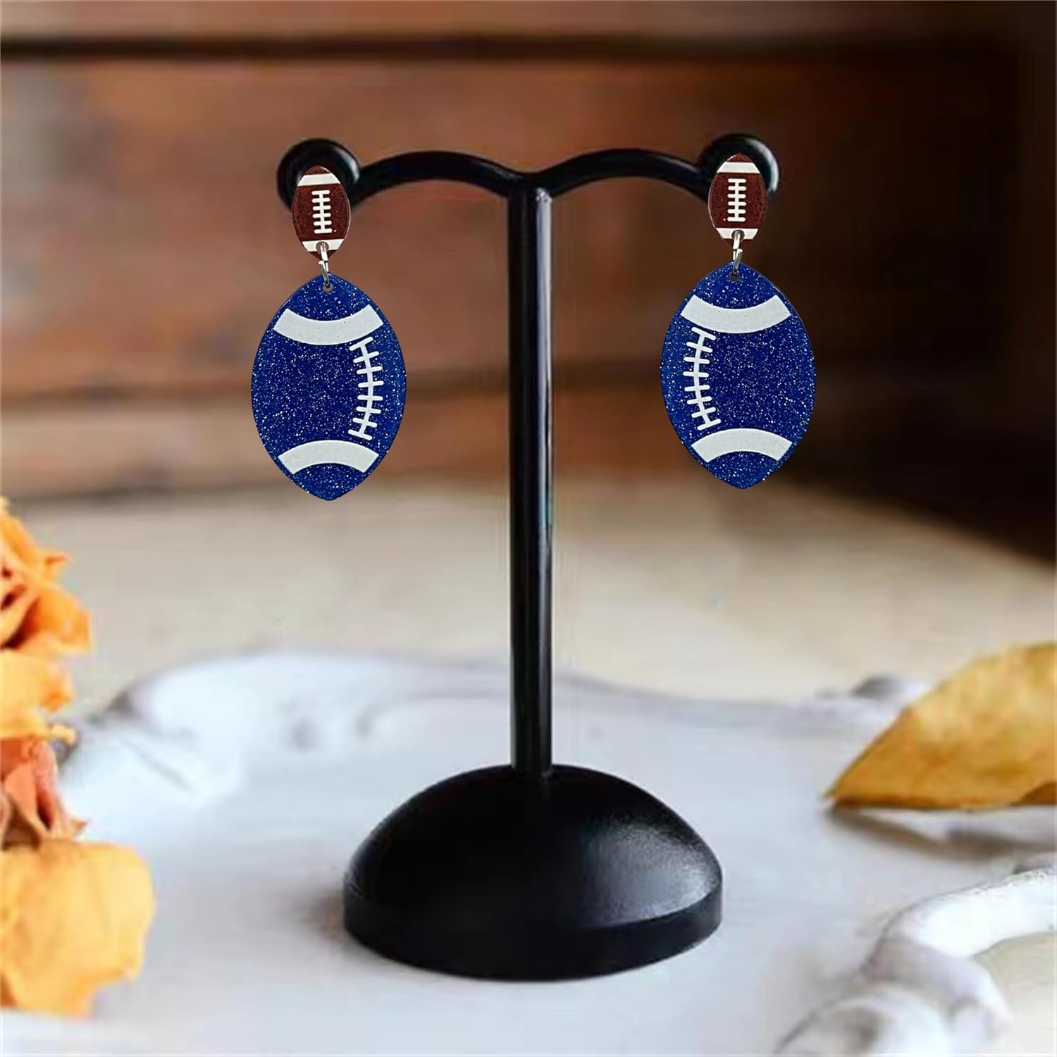 Game Day Earring Acrylic Rugby Stud Earrings for Women Lightweight Sport Lover Jewelry - Image 7