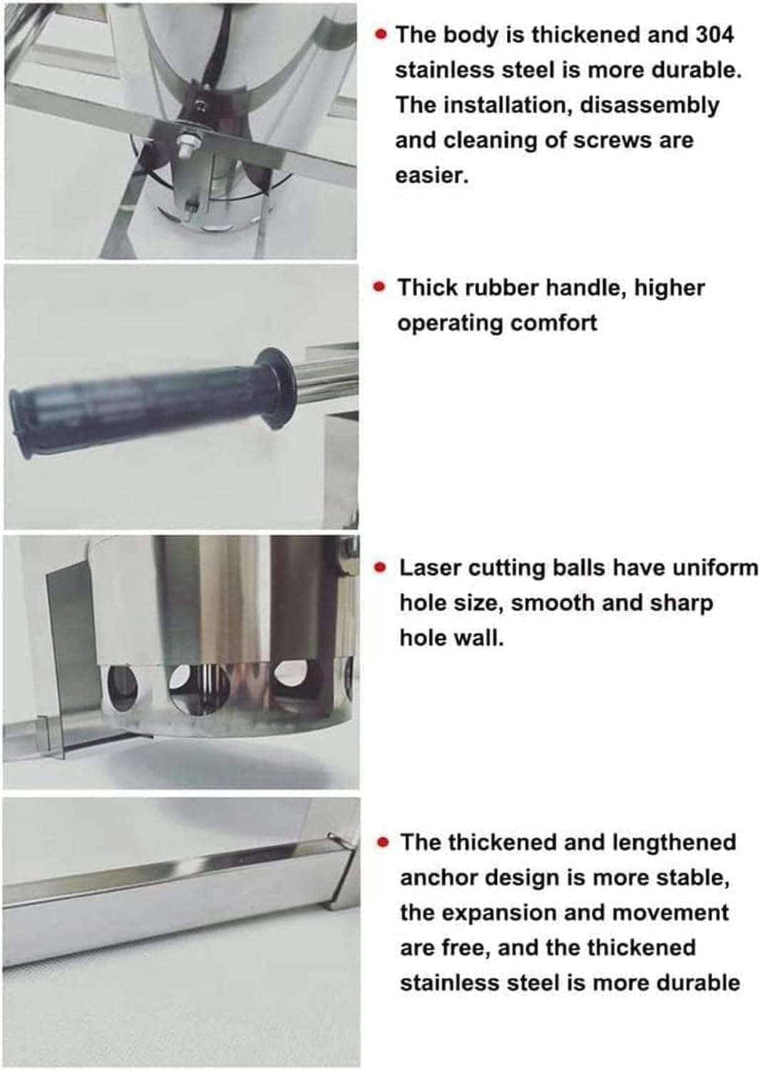 Meatball Processing Automatic Meatball Forming Machine, Glutinous Rice Ball Fish Ball Making Tool, Stainless Steel None-Stick Meat Baller，Easy to Use Design