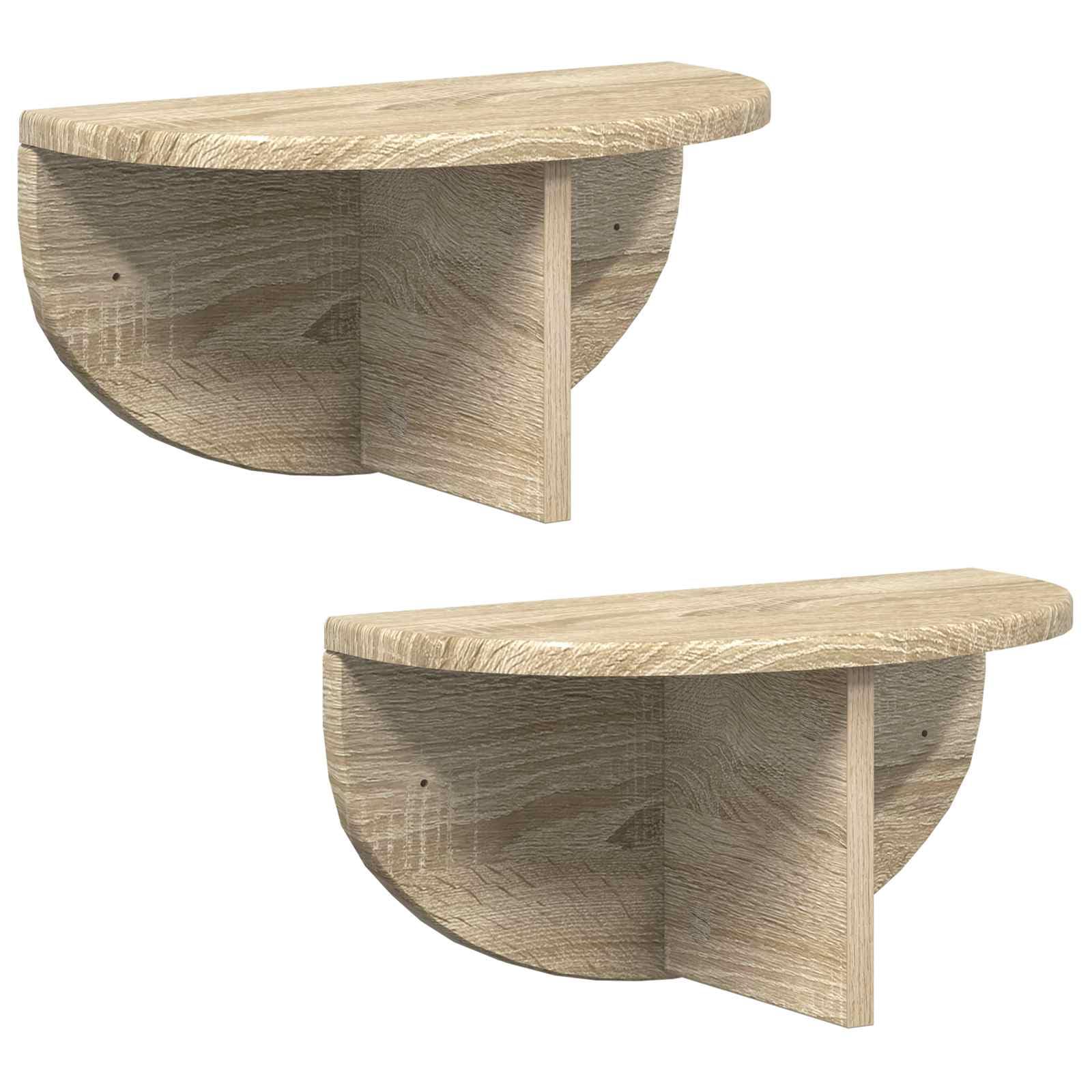 Étagère Murale Lot de 2 Chêne Sonoma 38x19x19 cm Salon