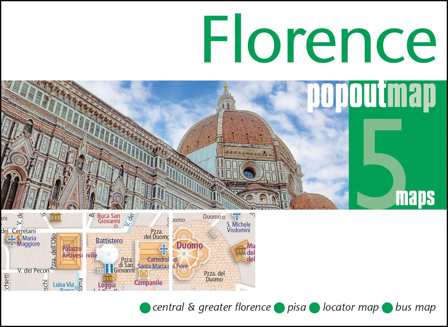 Florence PopOut Map: pocket size, pop up city map of Florence