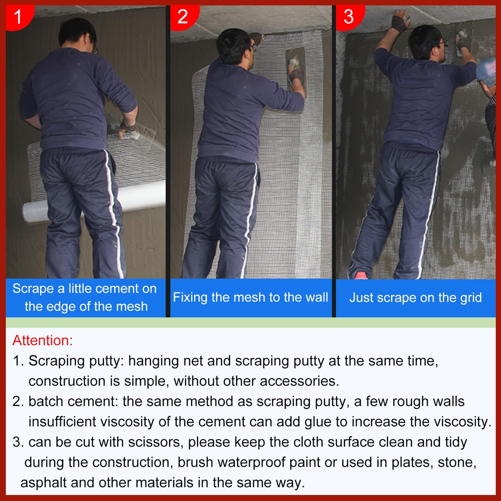 Vetroresina Riparazione Di Pareti Riparazione della rete per pareti esterne in stucco, rete di rinforzo anti-infiltrazioni anti-fessure per cartongesso, rotolo di rete in fibra di vetro(L 50m/164ft,Wh
