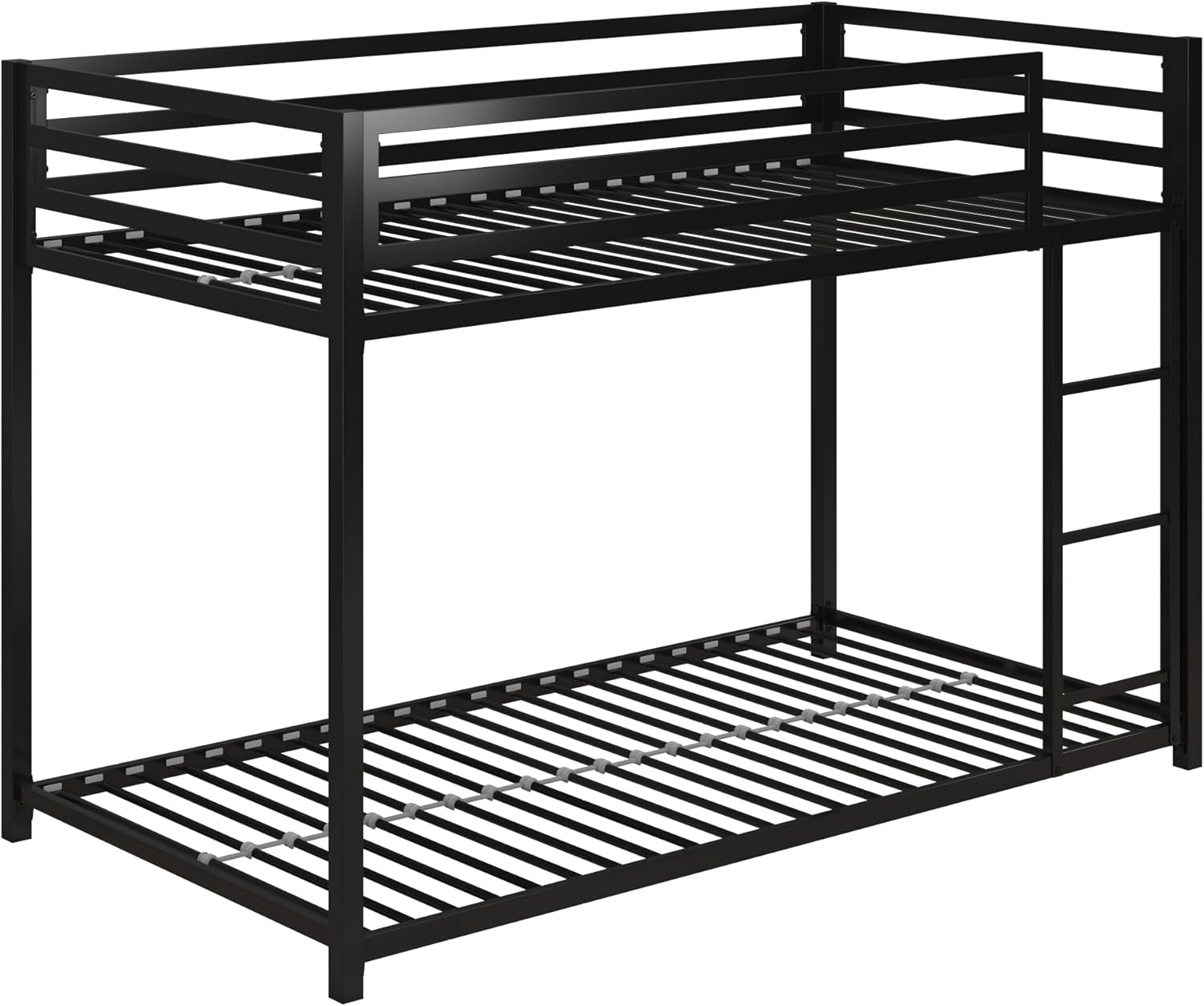 DHP Miles Metal Bunk Bed, Black, Twin over Twin Home