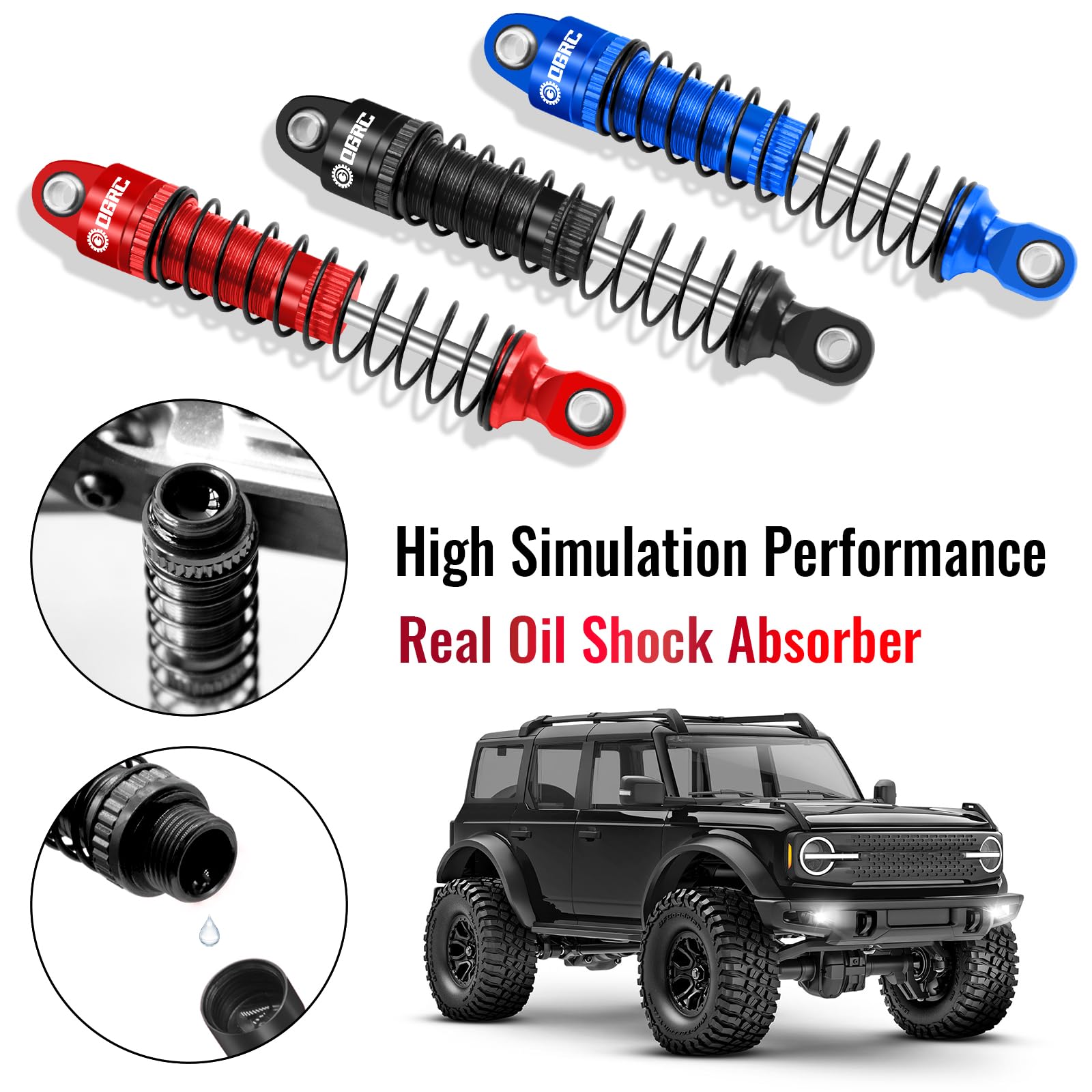 INJORA CNC Aluminium Amortisseur Flex Lames pour TRX4M 1/18 RC Crawler INJORA CNC Aluminium Amortisseur Flex Lames pour TRX4M 1/18 RC Crawler