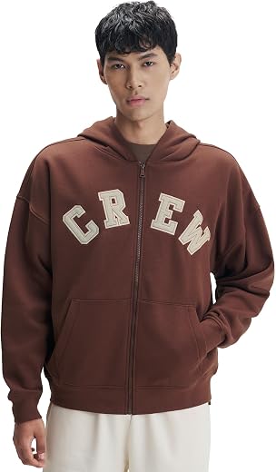 XYXX Crew Men's Cotton Blend Hoodie| Long Sleeves| Zipper Hoodie| Solid-Oversized with Side Pocket