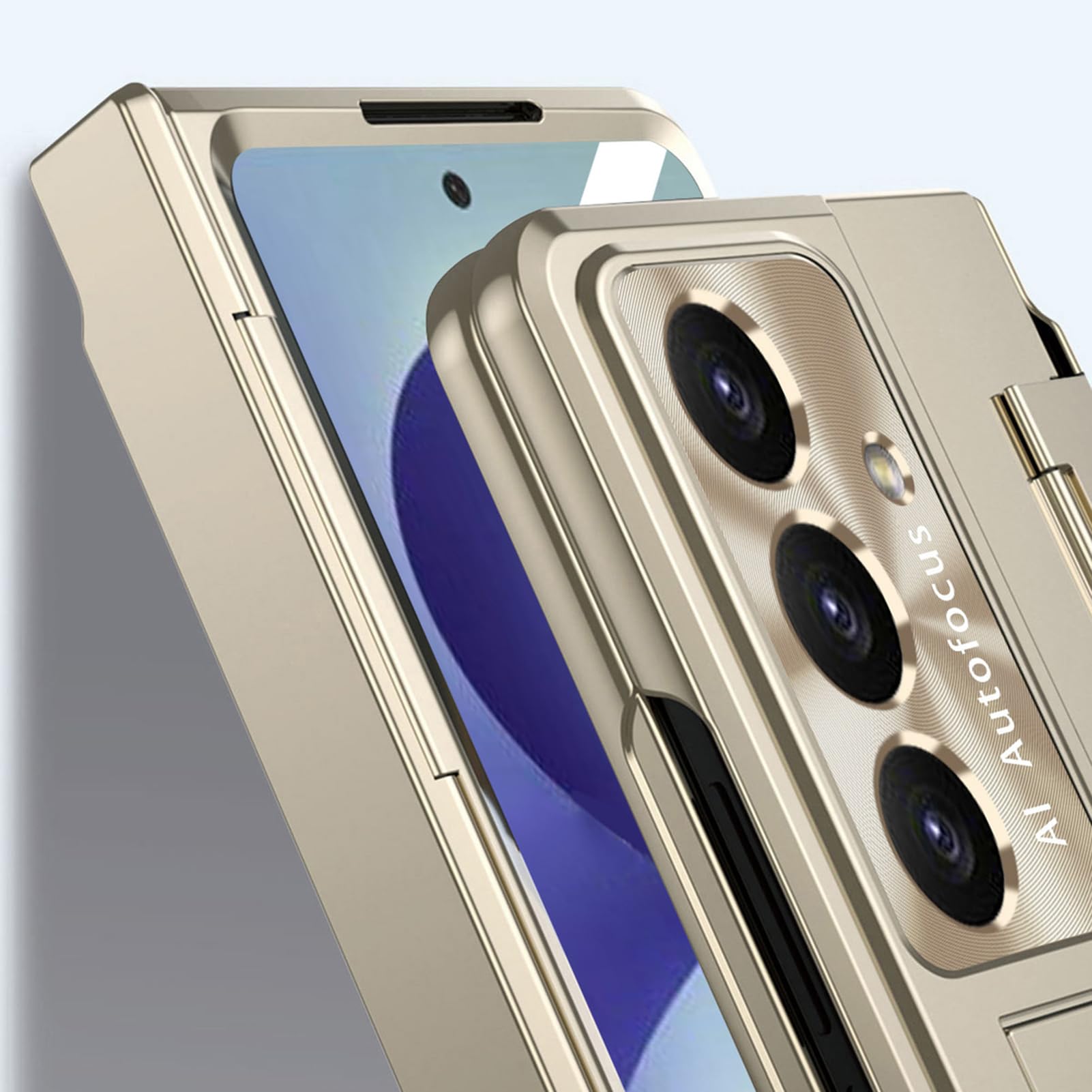 Platerowane etui do Samsung Galaxy Z Fold 8 Ultra, uchwyt na długopis z zamkiem błyskawicznym | Osłona ekranu Powłoka odporna na zarysowania soczewka niewidoczna osłona amortyzująca wstrząsy