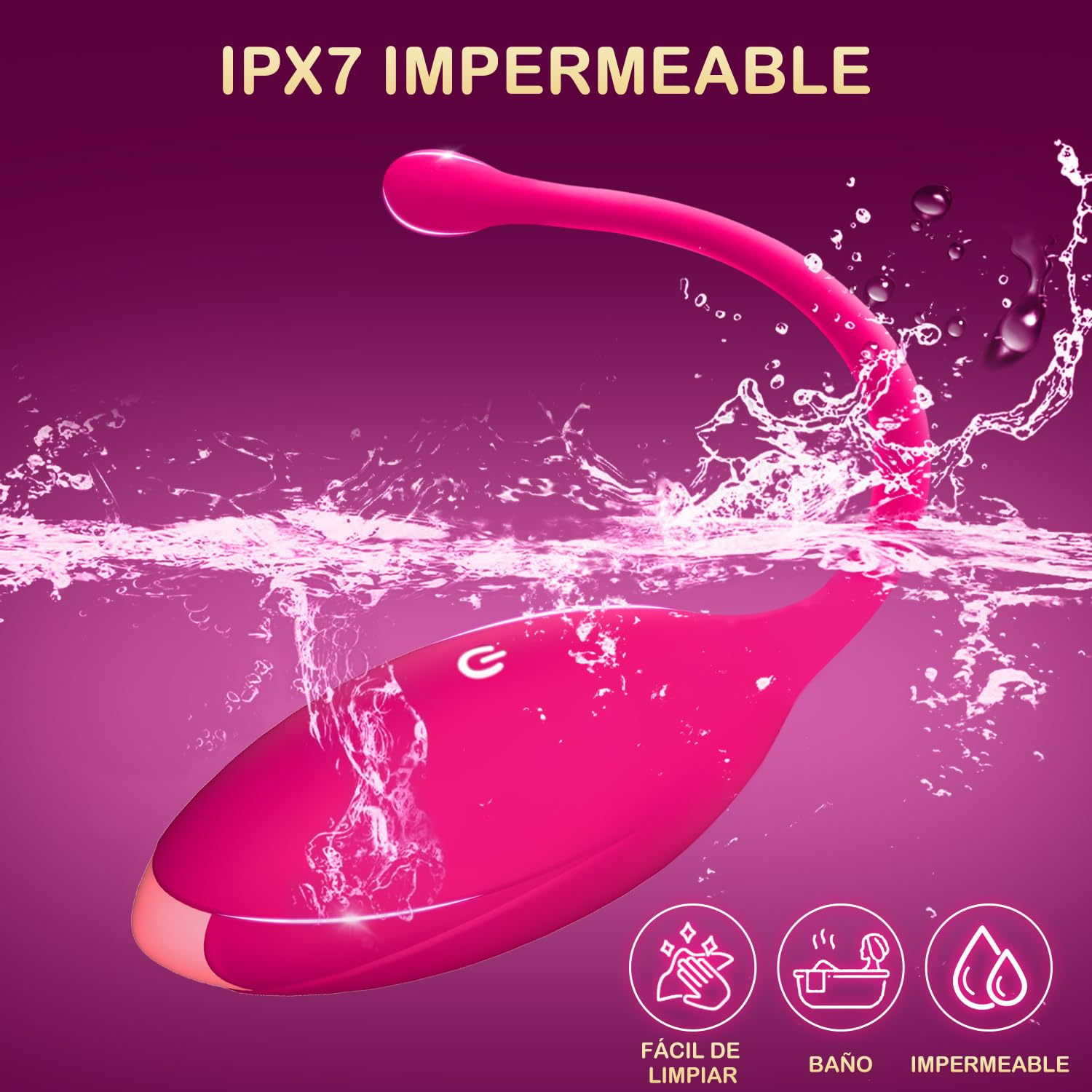 Vibradorador Mujer Juguetes Sexuales Vibrador Mando Distancia con APP 9 Modos Vibradores Consoladores.. para Mujer con Huevo Vibración con Mando Bolas Chinas Vibradorador Clítoris (Rojo)