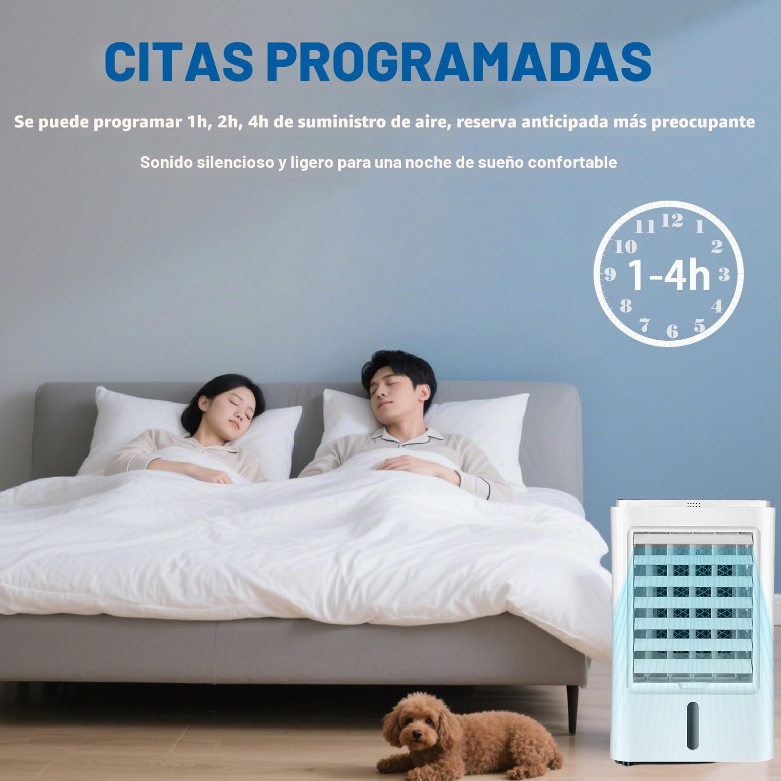 Aires Acondicionados 4 En 1/Aire Acondicionado Portátil Mejorados 2026 con Control Remoto, 3 Velocidades De Viento Y 3 Modos De Enfriamiento, Temporizador De 1/2/4 Horas 24v
