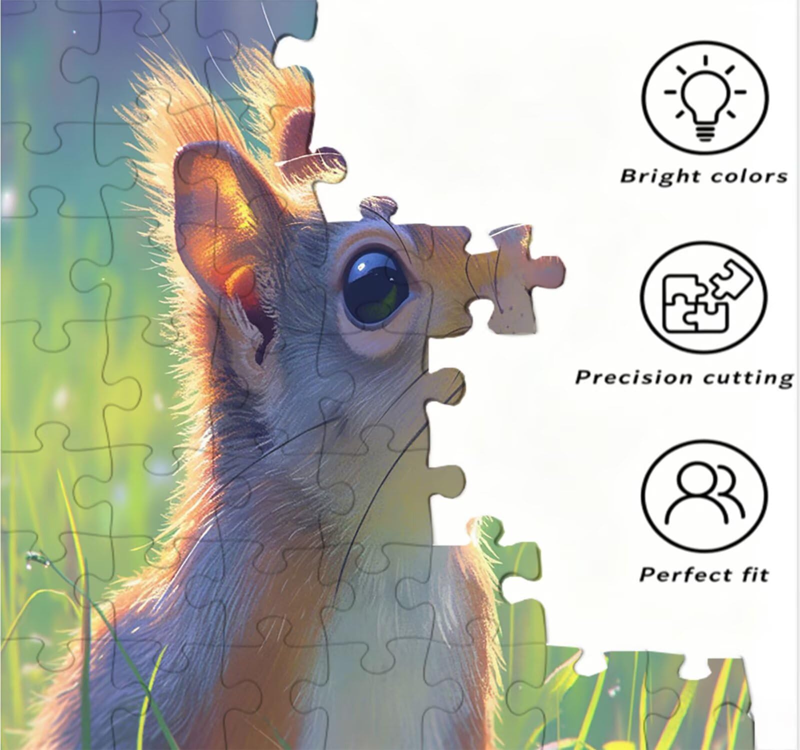 Puzzle dla dorosłych, 3000 elementów, z wiewiórkami, trawa, wyzwania, gry rodzinne, gry zręcznościowe, wyzwania, prezent dla przyjaciół, R2KH-840