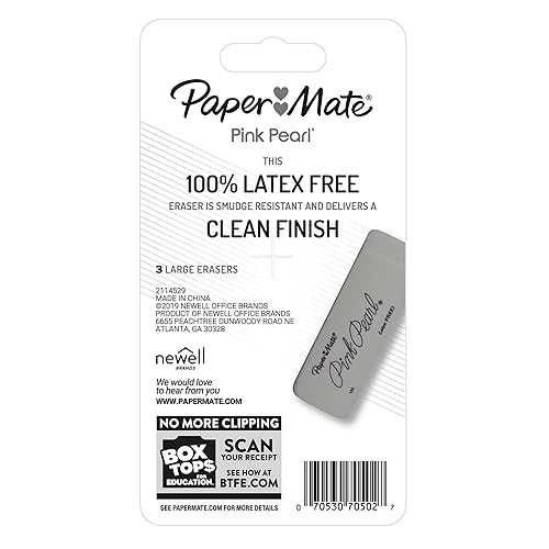 Miniatura 7 de Paper Mate Pink Pearl Borradores medianos, paquete de 3
