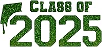 Vista 18 de Class of 2025 Iron On Decal, Graduation Shirt Transfer, Graduate Tshirt Patch, DIY Crafts, Graduation Cap, Pick Size and Color, Iron-On Almost Black