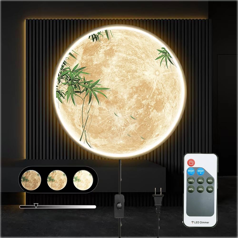 Amazon.co.jp: 3Dムーン ライト月光ムーンランプ ムーンウォール