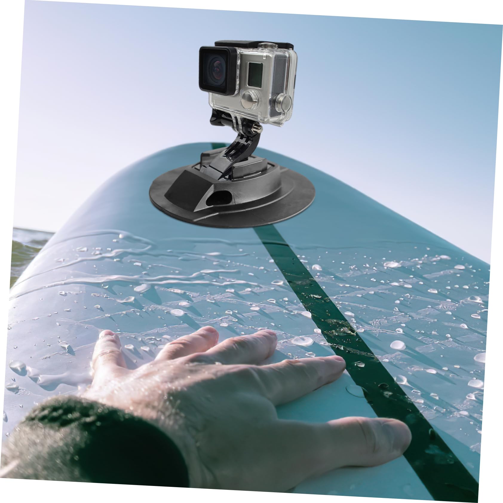 JOINPAYA Surfboard Camera Mount Base Lightweight Design for Easy Installation for Outdoor Sports Photography Compatible with Paddle Boards Skateboards More