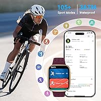 Vista 4 de Smart Watches for Women/Men Android iPhone, [1.85" AMOLED Screen] Smartwatch Fitness Tracker 3ATM Waterproof with Bluetooth Calls, AI Control, Heart