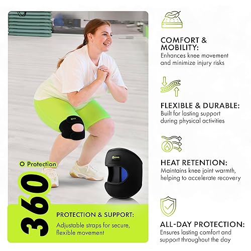 Miniatura 5 de GARNO Rodillera para aliviar el dolor por desgarro de menisco, MCL, artritis, ACL, Osgood Schlatter, correa de soporte de tendón rotuliano de