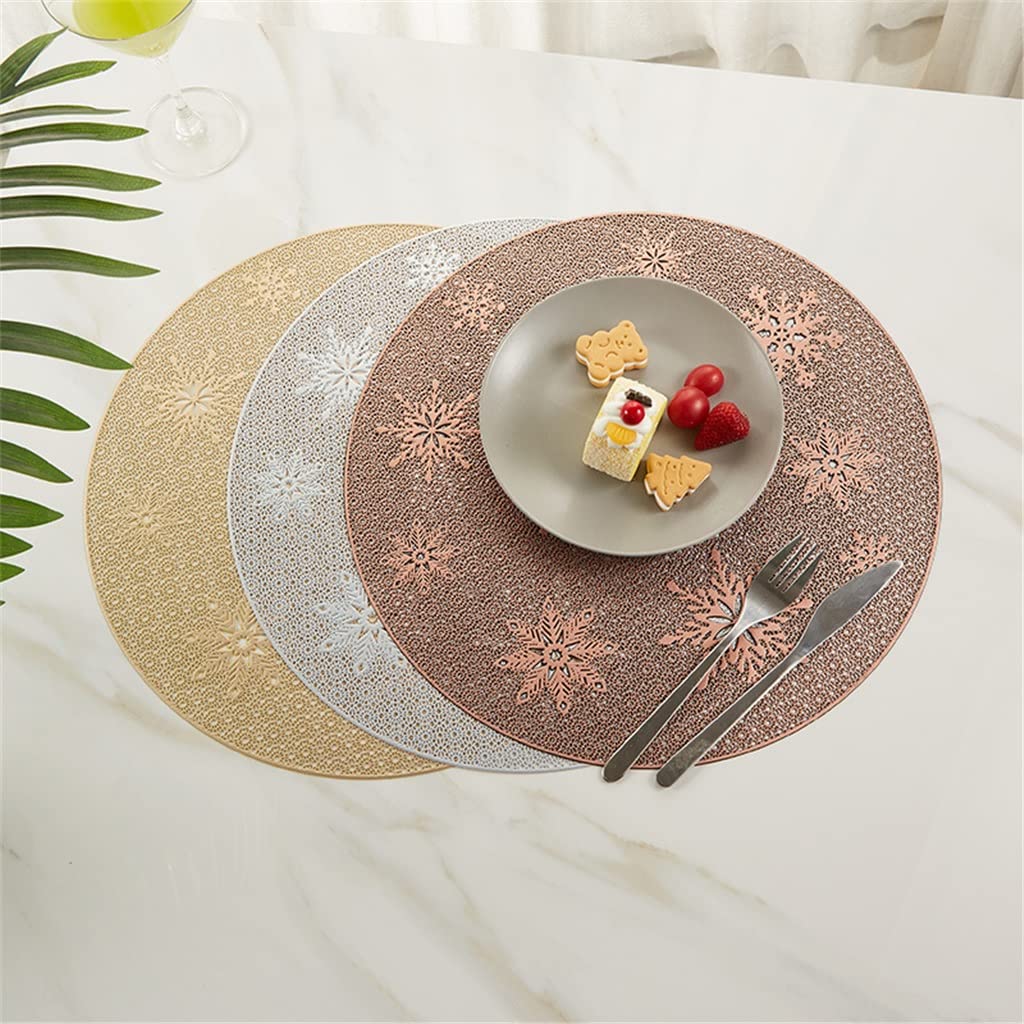 Creux Isolation Coaster Pads Table Bol Tapis Home Decor Résistant À La Chaleur Napperon pour Table À Manger 10 Pcs Napperons (A)