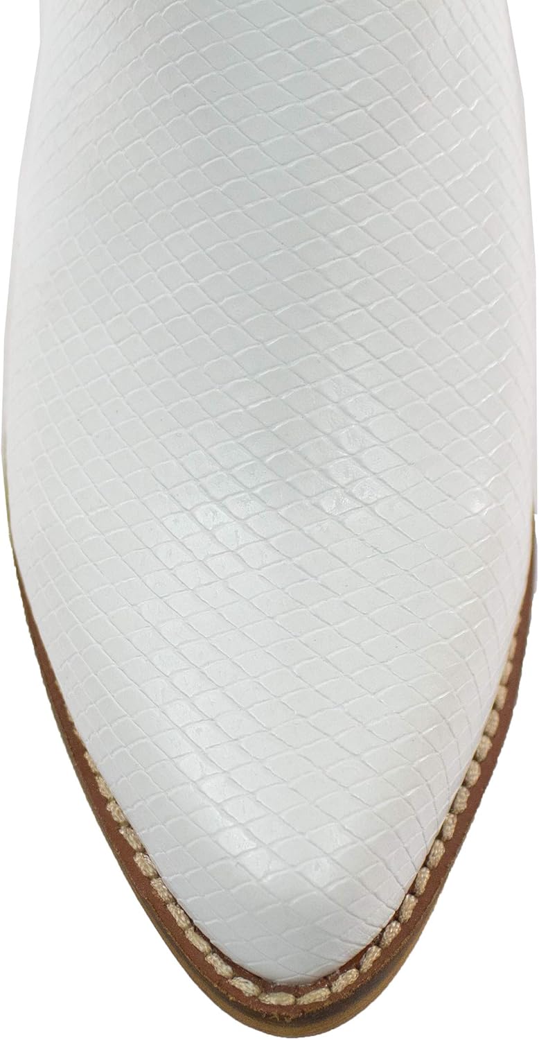 ARIDER ARiderGirl Womens Sissy Stacked Heel Snake and Cow Print Pointed Toe Slip-on Mule - Image 3