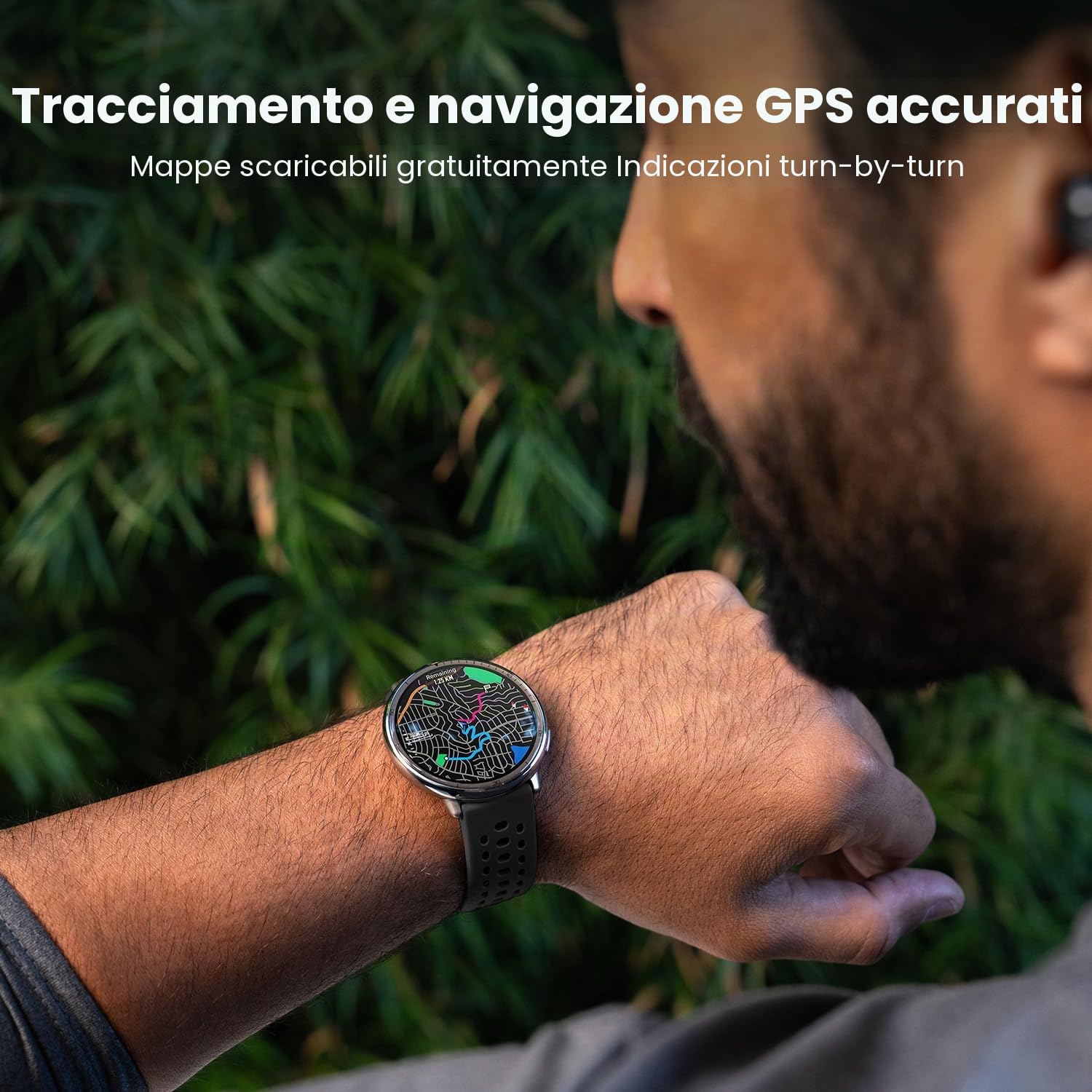 AMAZFIT Active 2 Smart Watch 44 mm, mappe GPS con direzione, fitness tracker, batteria 10 giorni, monitoraggio del sonno, oltre 160 modalità sport, resistente all'acqua, per Android e Apple iPhone,