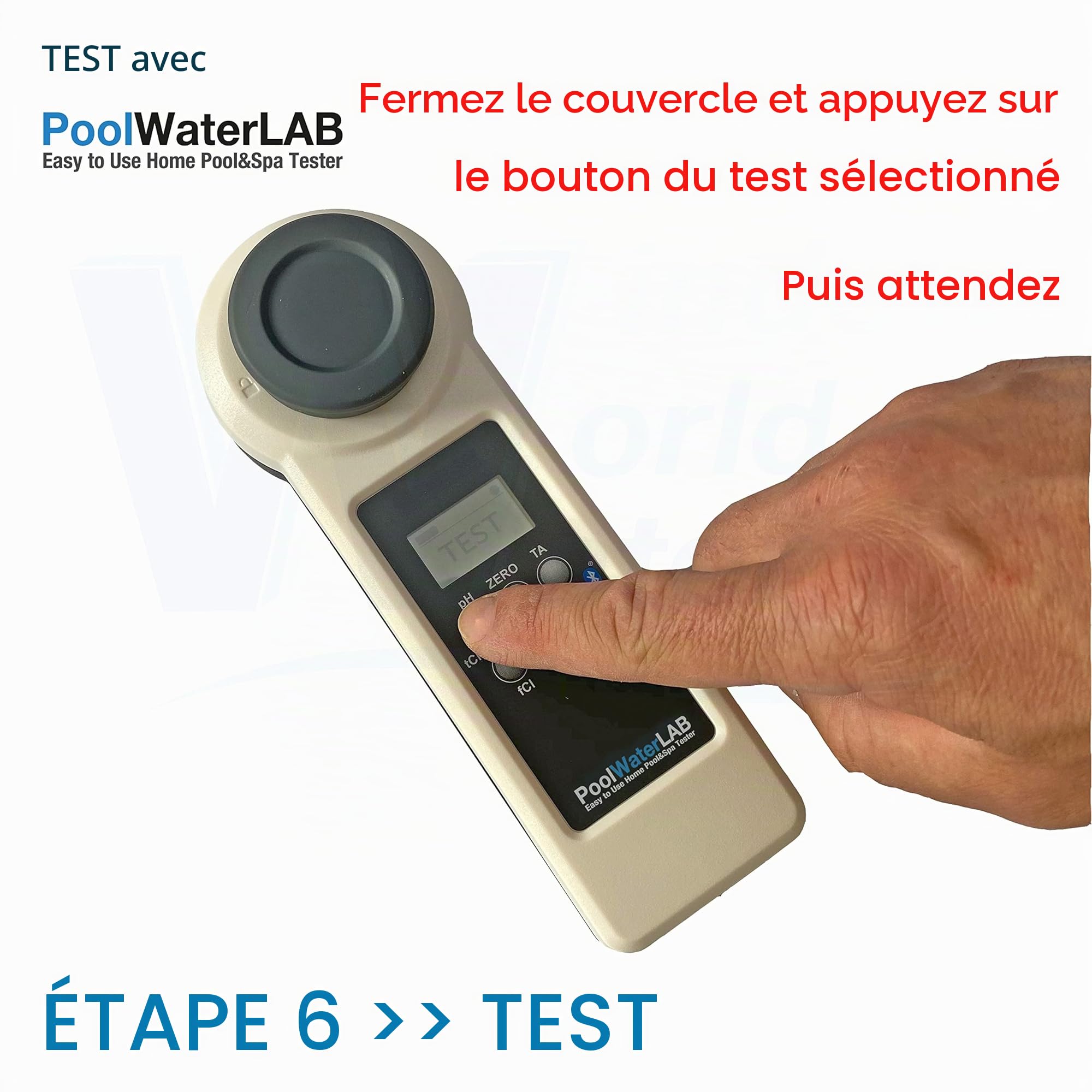 PoolLab 1.0 + accessoires testeur électronique d'eau de piscine
