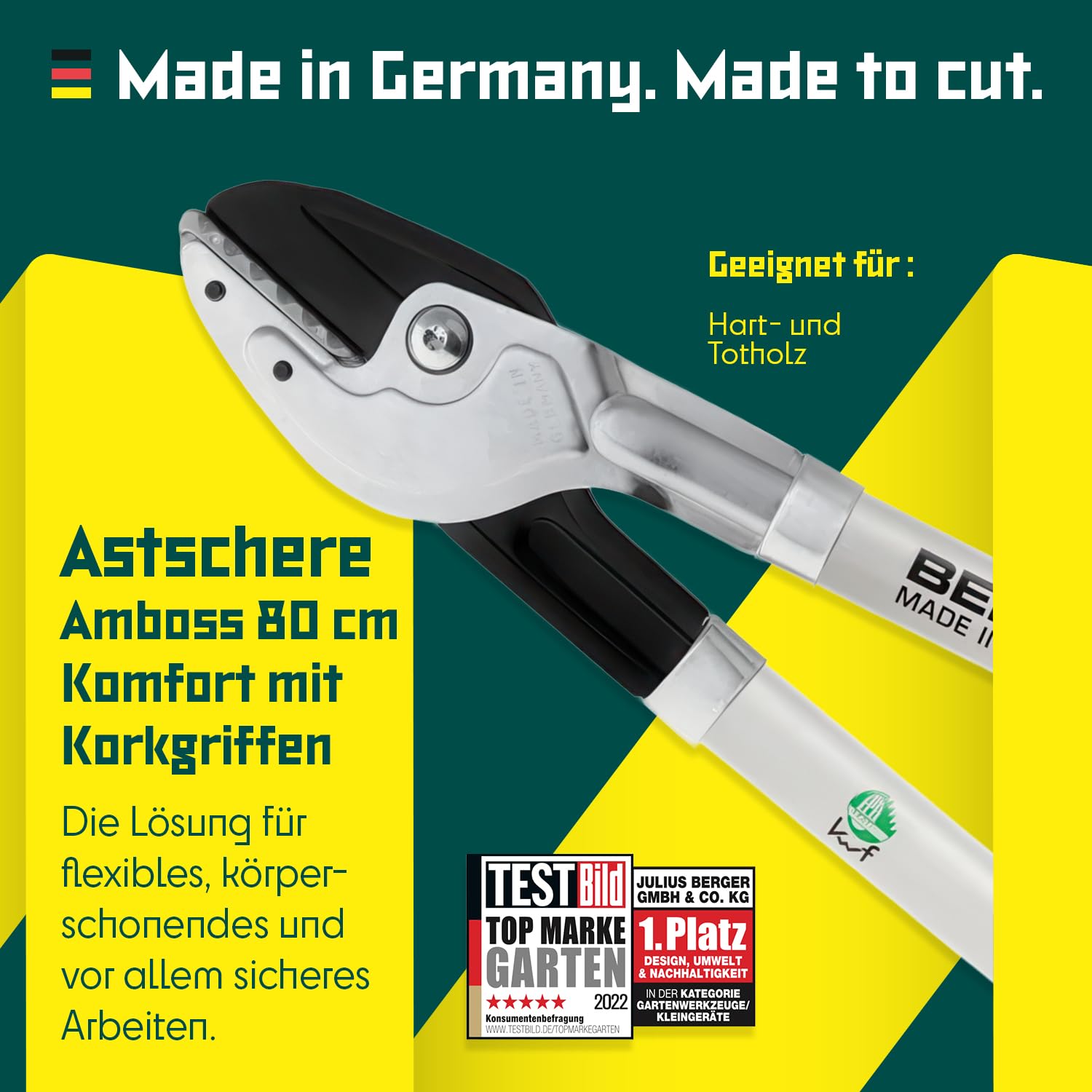 BERGER Amboss Astschere C4272 | Komfort-Astschere