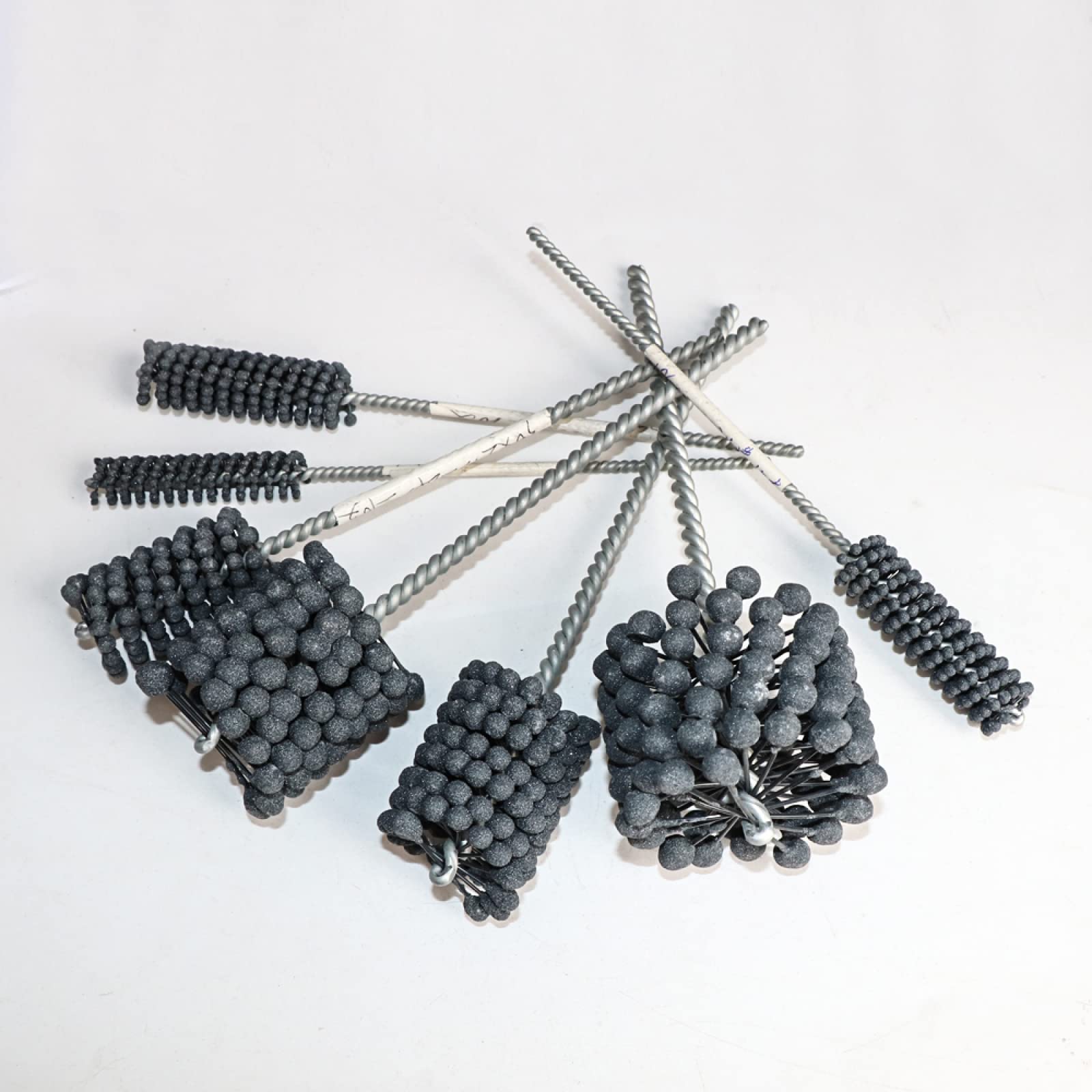 1 Pieza De Cepillo De Pulido De Bolas Abrasivo Flexible, Cabezal De Molienda Para Limpieza De Desbarbado De Tubos,50 Mm