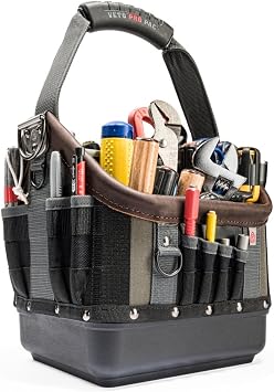 Veto Pro Pac Tech OT-MC Open Top Tool Bag | 28 pockets | Waterproof Base | Ergonomic Grip & Shoulder Strap | Easy Access Tool Pouch