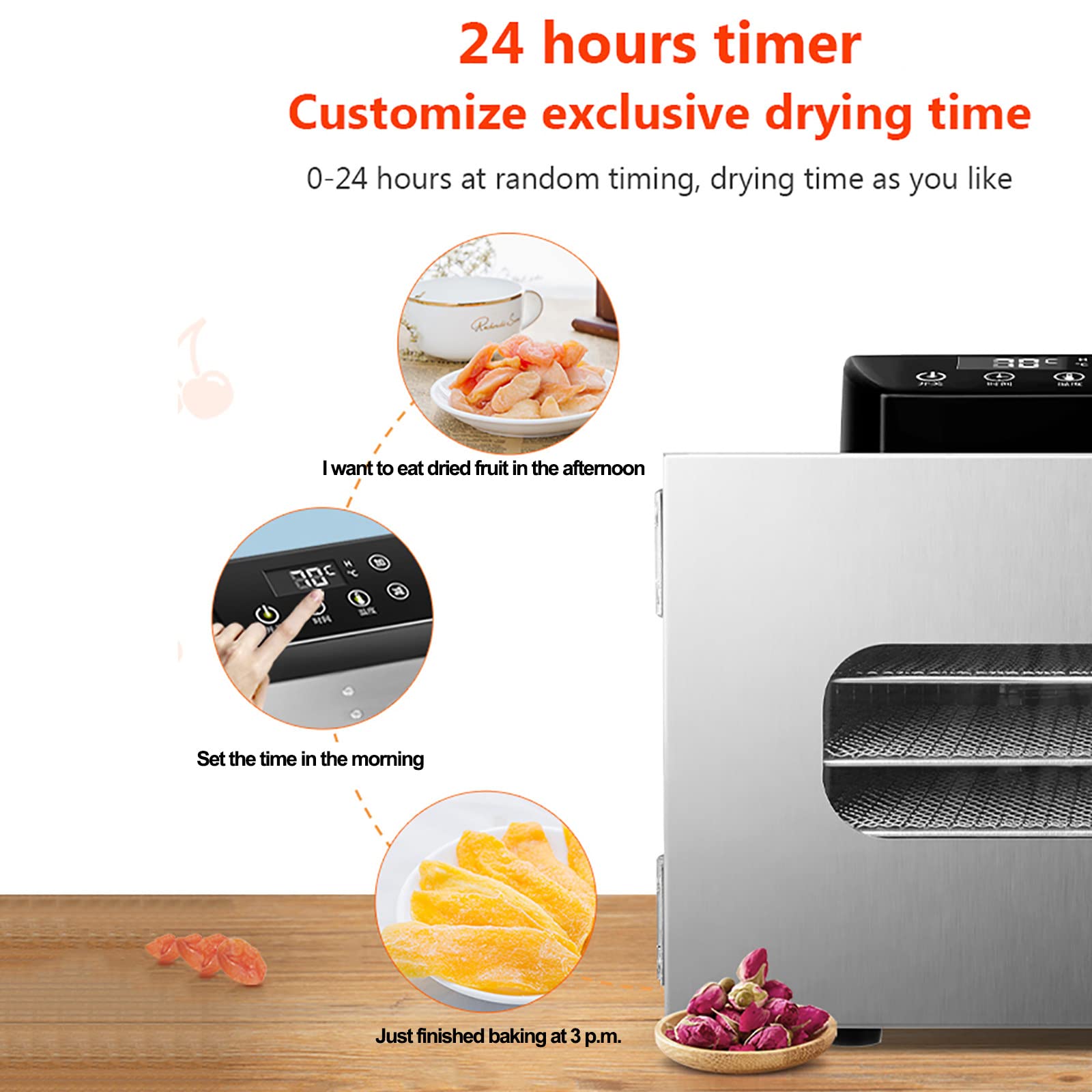 Amazon.co.jp: 400Wステンレス製食品乾燥機、市販のドライフルーツ乾燥