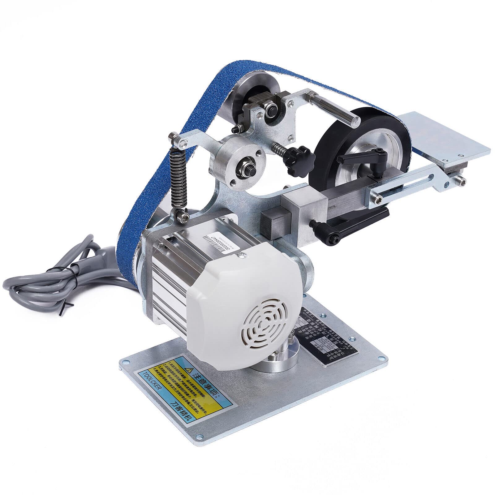 Lijadora de banda con motor sin escobillas, lijadora de banda, lijadora de platos, pulidora de 762 x 25 mm, 220 V, para madera y metal