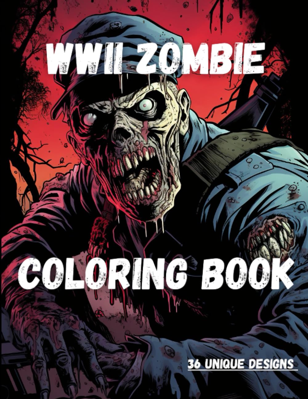WWII Zombie Coloring Book