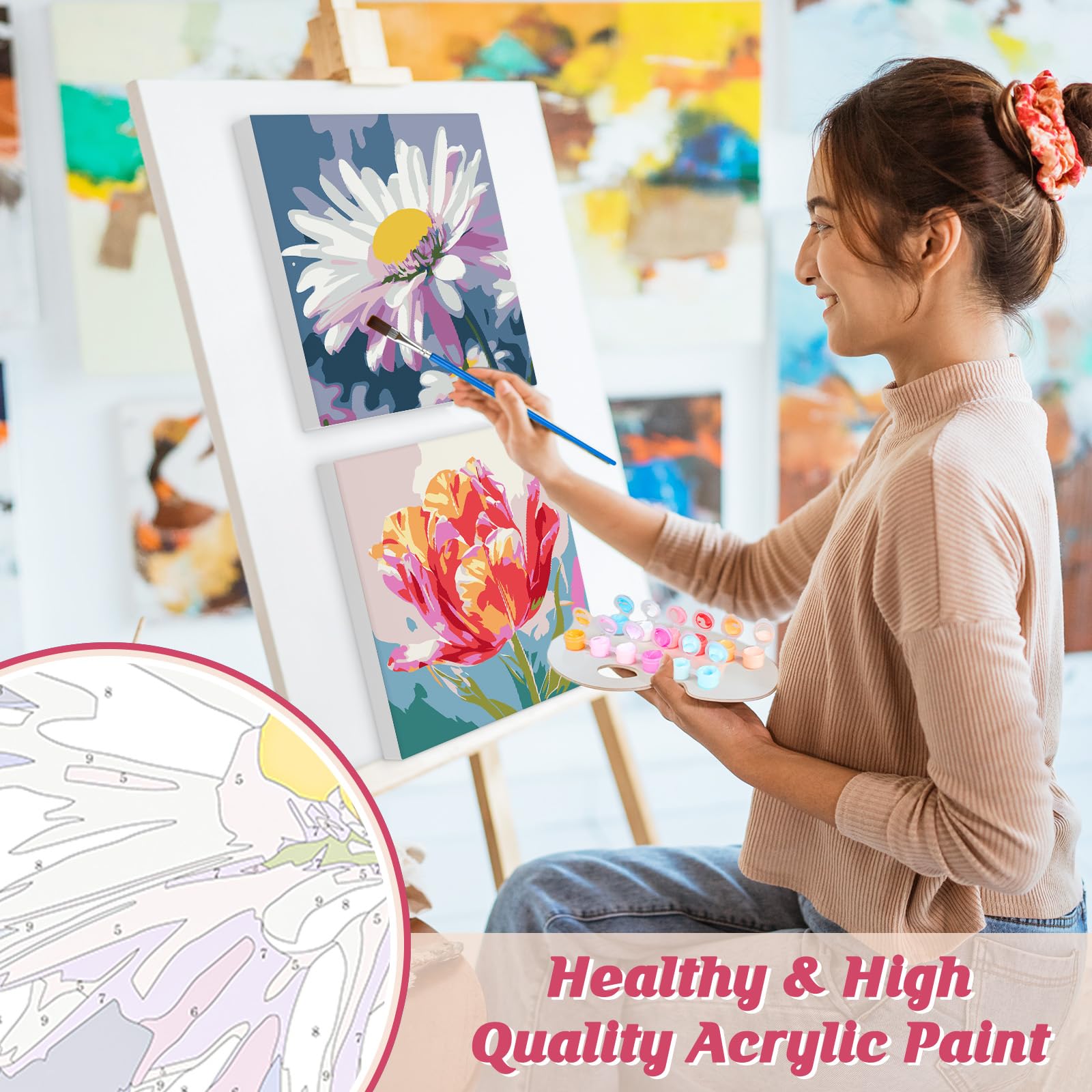 Verf op nummer voor volwassenen boek, schilderen op nummer draak verf op nummer voor kinderen beginners, doe-het-zelf olieverfschilderij volwassen ambachten kits voor thuis slaapkamer decor, groot Verf op nummer voor volwassenen boek, schilderen op nummer draak verf op nummer voor kinderen beginners, doe-het-zelf olieverfschilderij volwassen ambachten kits voor thuis slaapkamer decor, groot