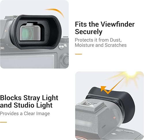 Miniatura 4 de Visor de cámara de silicona blanda Eyepiece para Sony A7RIV A7RIII A7III A7SII A7RII A7II A7S A7R A7 A9II A9 A58 A99II Protector de Copa de Ojo