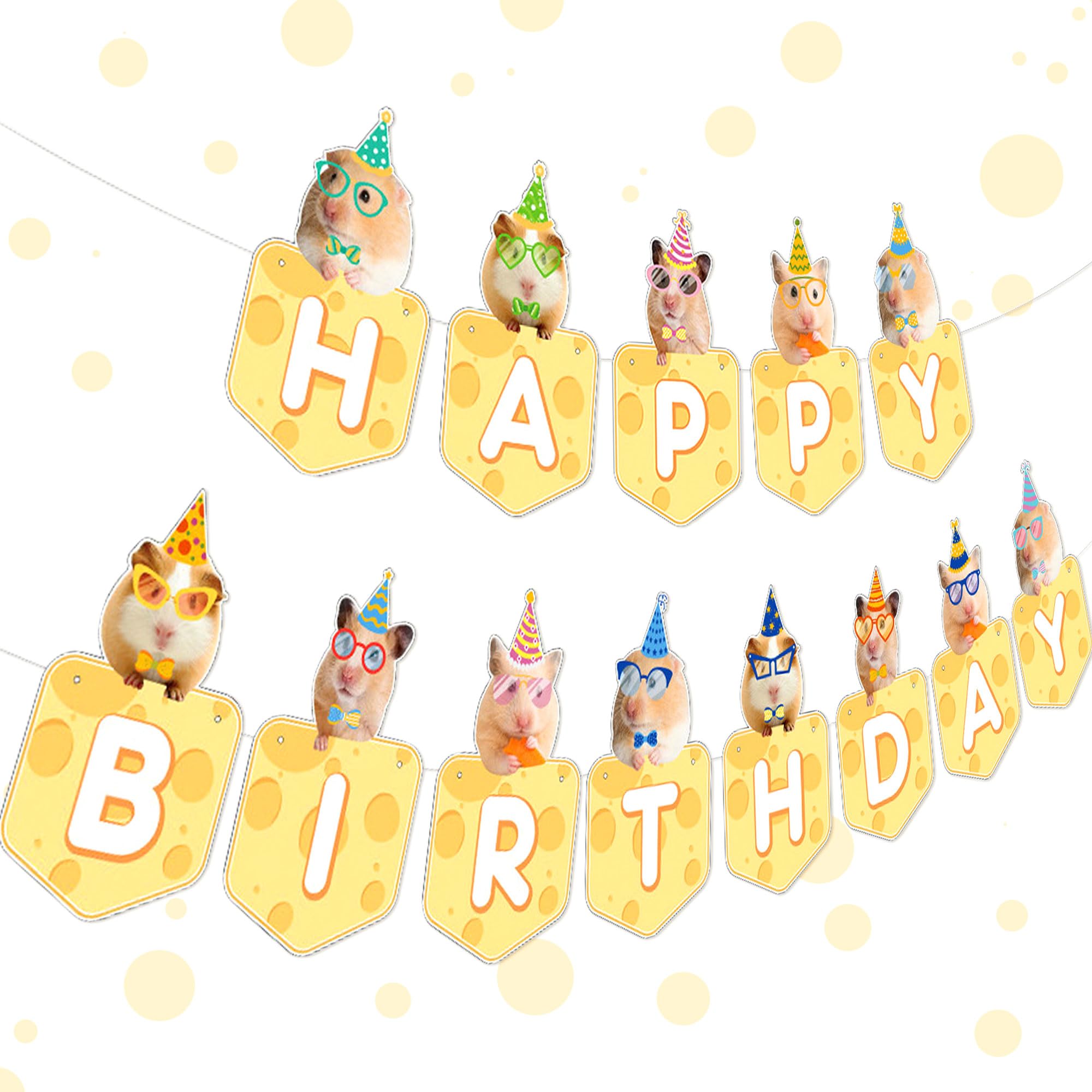 Hamster Birthday Banner Party Supplies Guinea Pig Themed Baby Shower Birthday Decorations