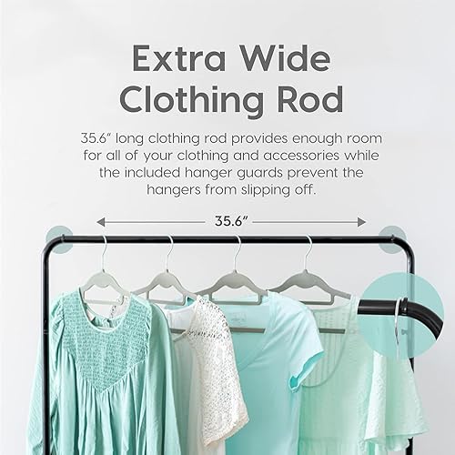 Miniatura 6 de IRIS USA - Perchero de metal con estilo boutique y moderno, color blanco